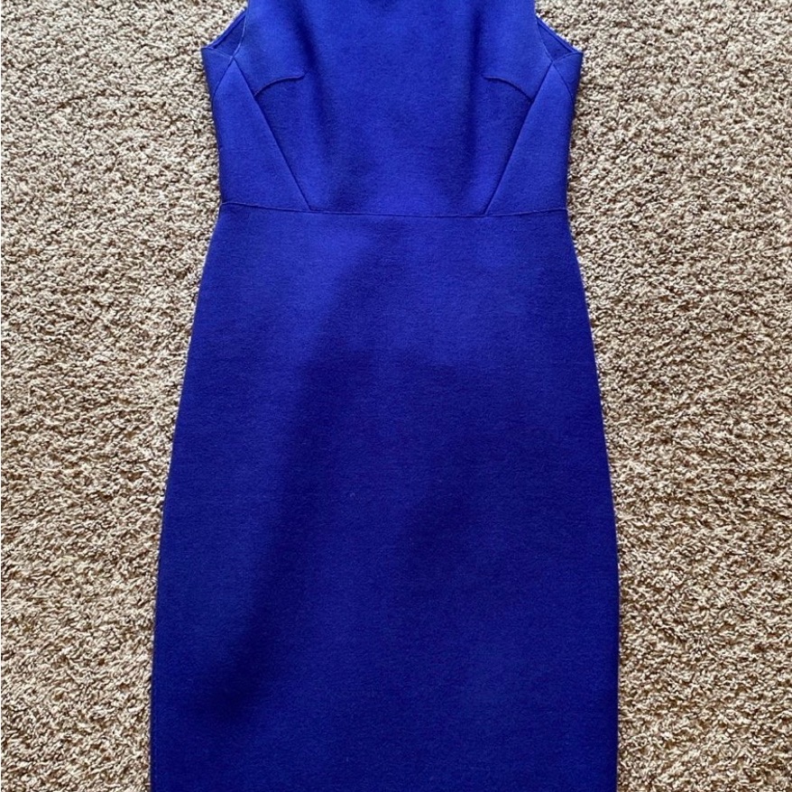 Victoria Beckham Cobalt Blue Midi Dress
